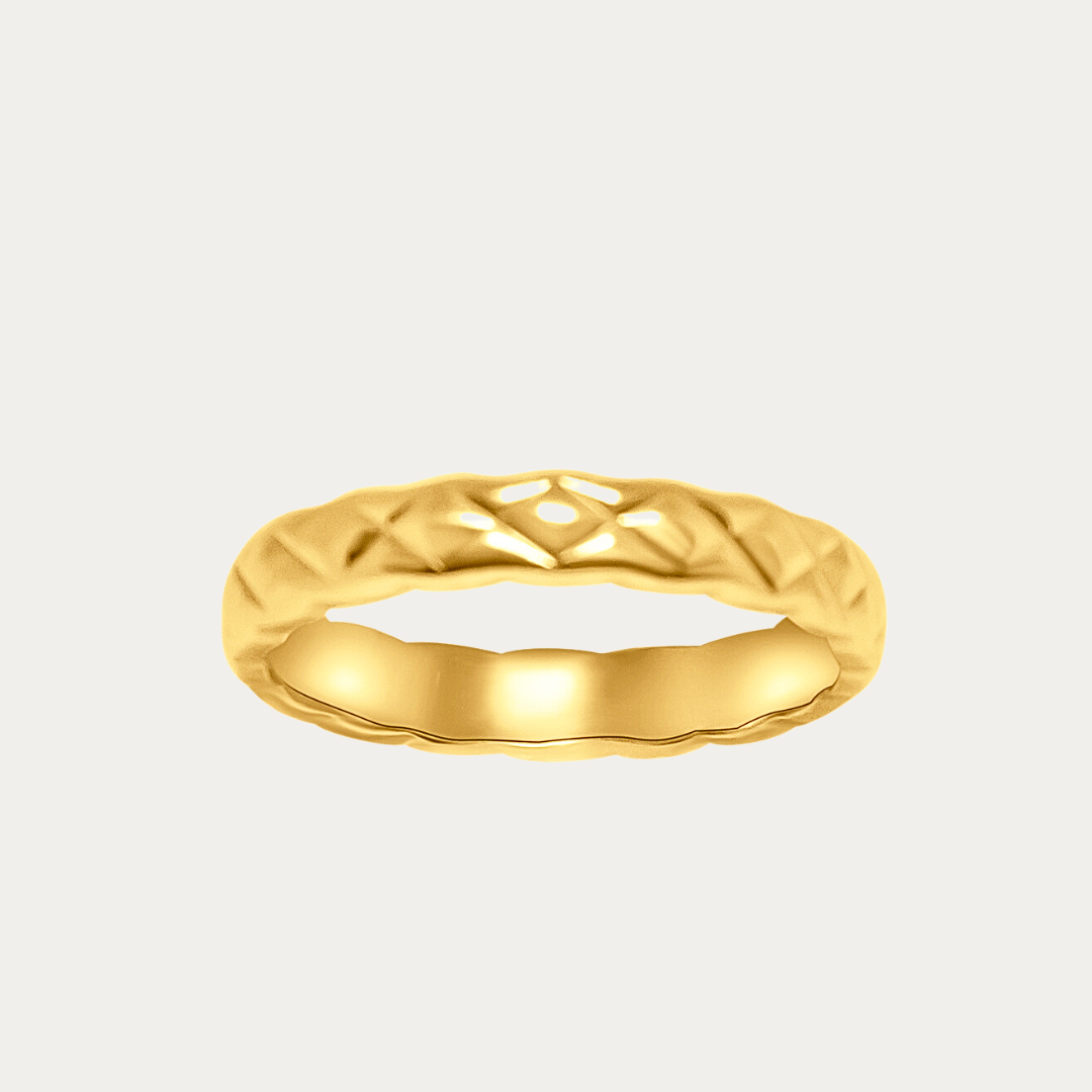 X 18k Gold Plated Stacker Ring