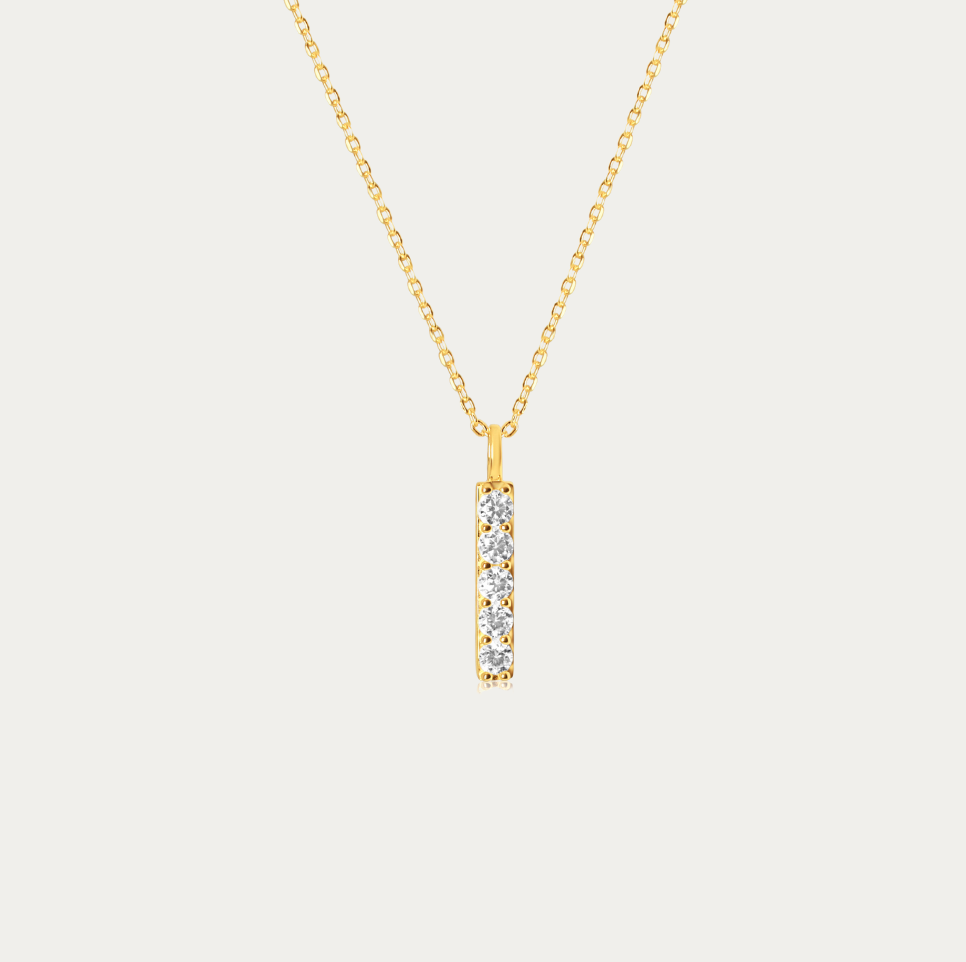 Moissanite Bar Necklace