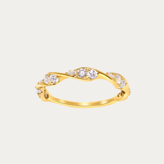 Twisted Moissanite Diamond Ring
