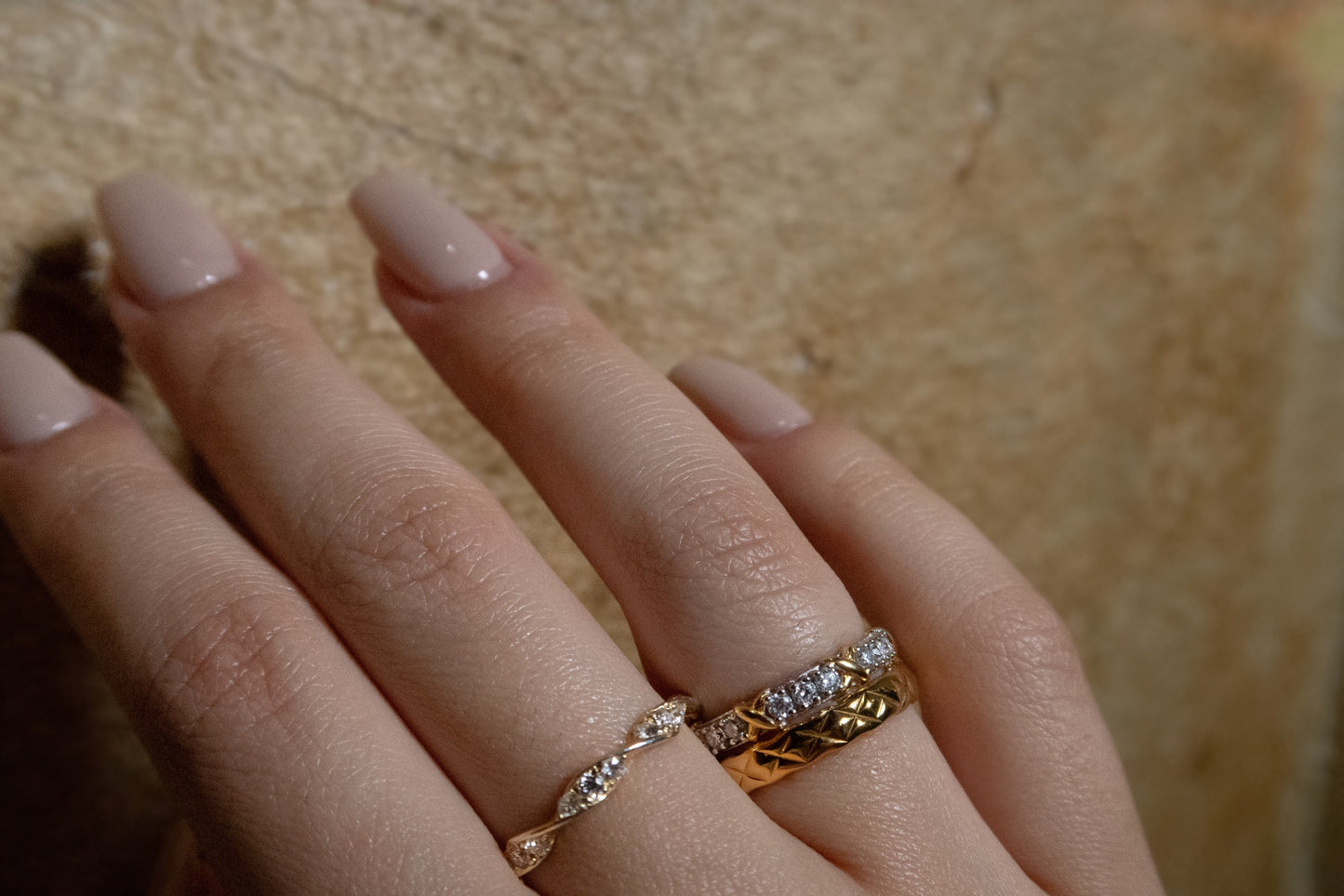 X 18k Gold Plated Stacker Ring