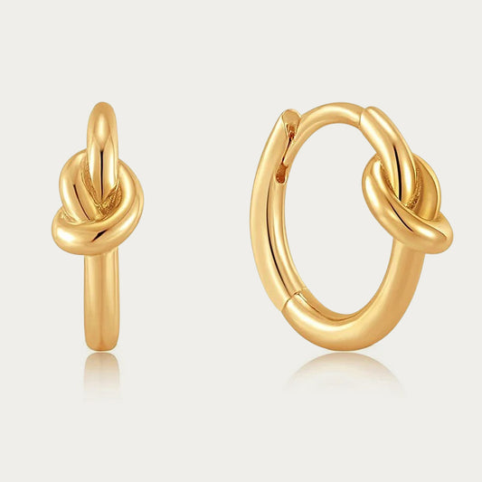 Golden Knot Hoop Earrings