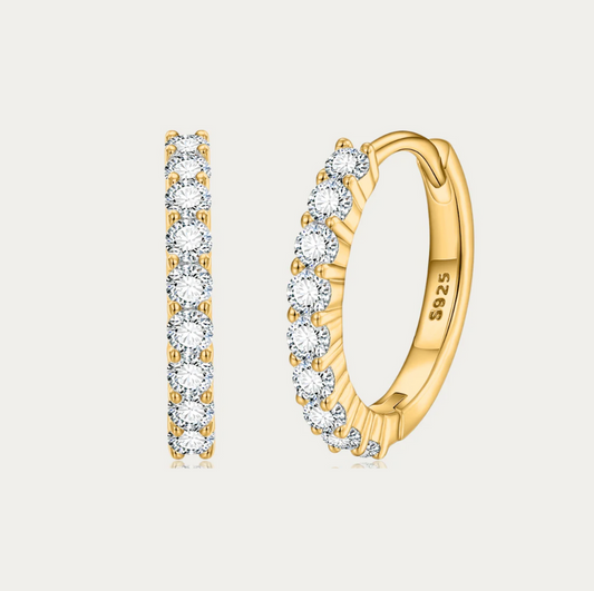 Moissanite Diamond Hoop Earrings