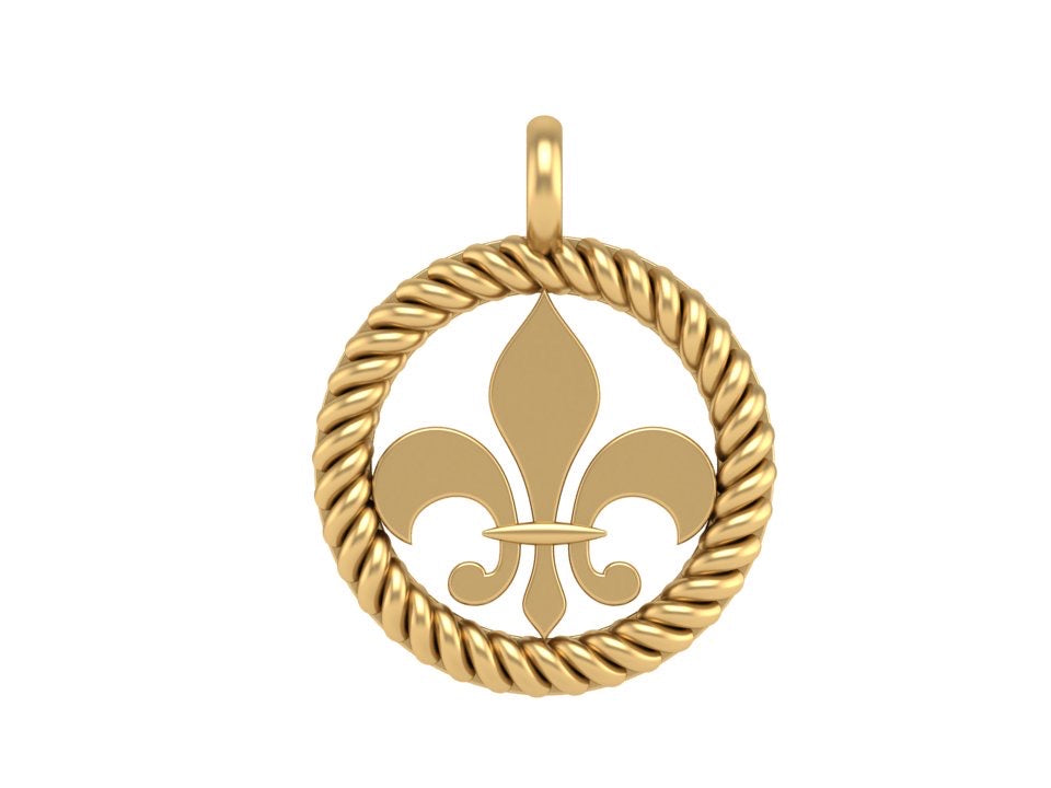 Fleur De Lis Pendant Necklace