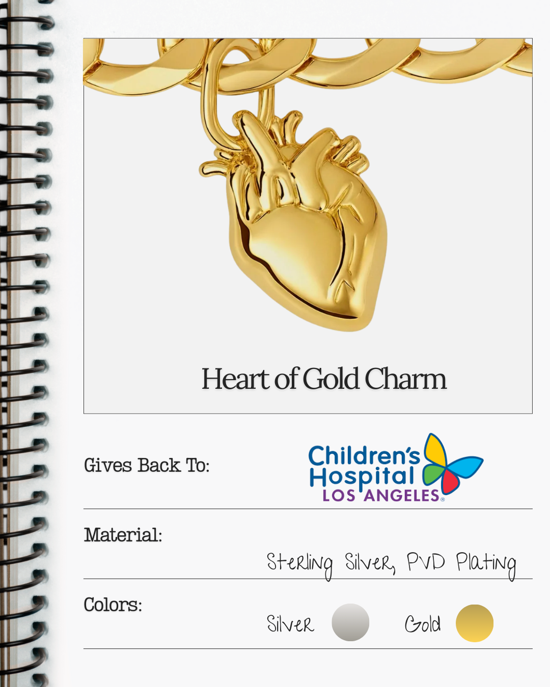 Heart of Gold Charm (Healthcare Access)