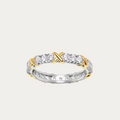 X's and O's Moissanite Diamond Ring