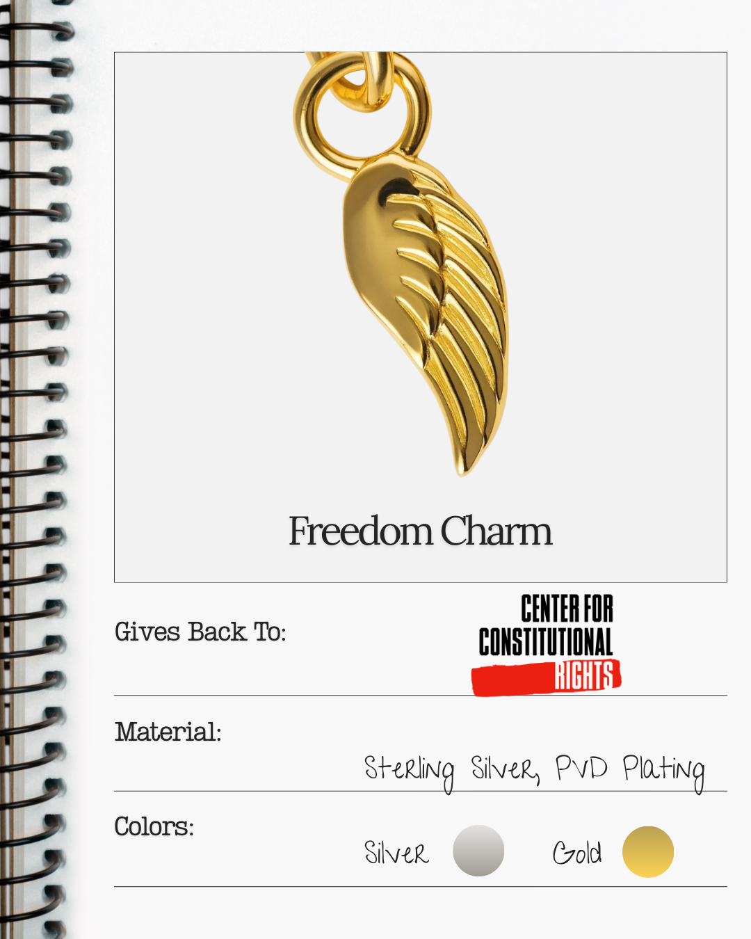 The Freedom Charm (Immigration Rights)