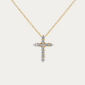 Moissanite Diamond Cross Pendant Necklace