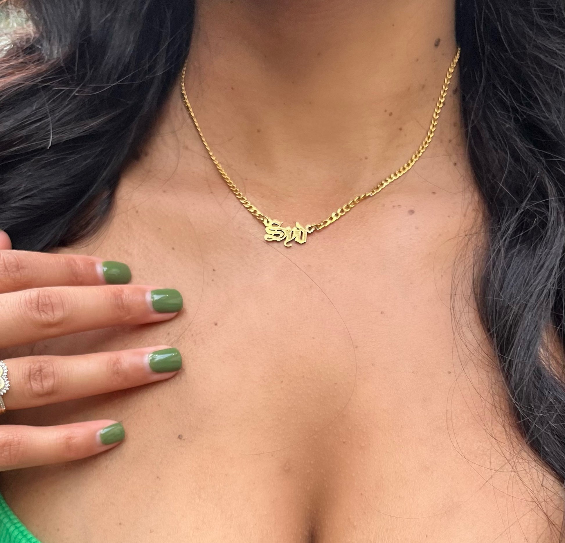 Custom Name Necklace Cuban Chain Beaux Jewelry